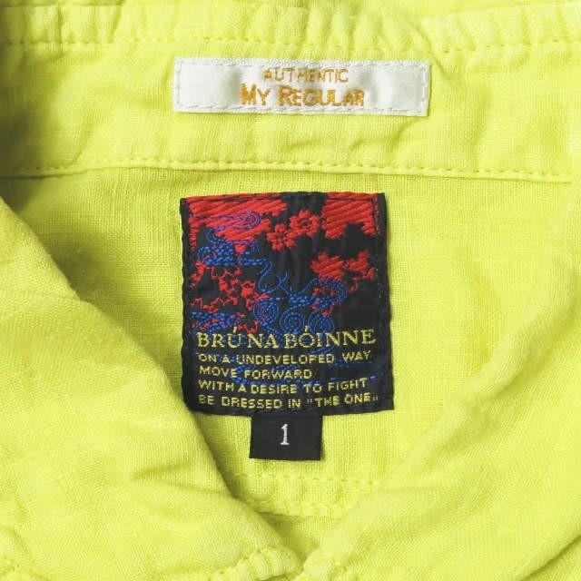 ブルーナボイン BRU NA BOINNE 日本製 リネンシャツ No.4008N 1 イエロー 長袖 トップス |  | 03