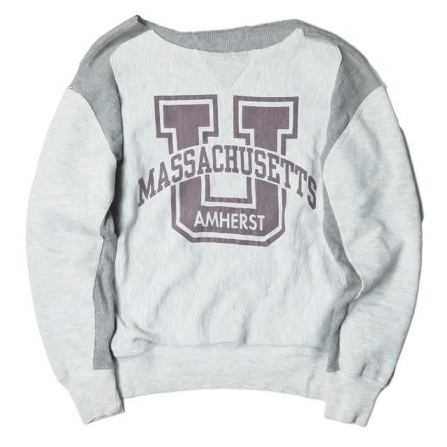 インク ink 日本製 Remake Sweat Shirts “BEASTIE BOYS” ドッキングリメイクスウェット M グレー トレーナー 解体 再構築 1点物 トップス | 