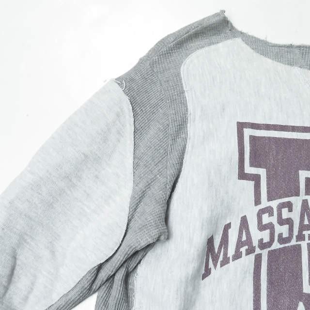 インク ink 日本製 Remake Sweat Shirts “BEASTIE BOYS” ドッキングリメイクスウェット M グレー トレーナー 解体 再構築 1点物 トップス |  | 03