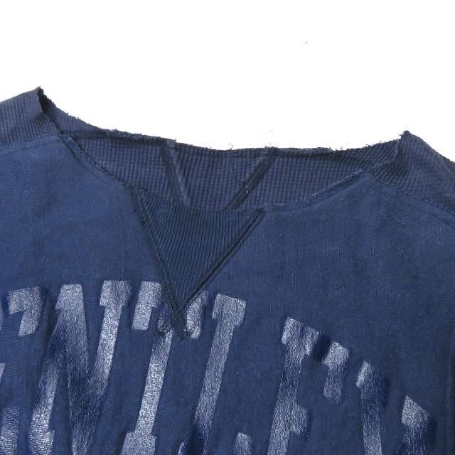 インク ink 日本製 Remake Sweat Shirts “BEASTIE BOYS” ドッキングリメイクスウェット L ネイビー トレーナー 解体 再構築 1点物 トップス |  | 03