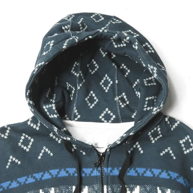 ユニフォームエクスペリメント uniform experiment NORDIC PRINT ZIP-UP SWEAT PARKA ノルディックプリント ジップアップスウェットパーカー UE-123082 3(L) |  | 03