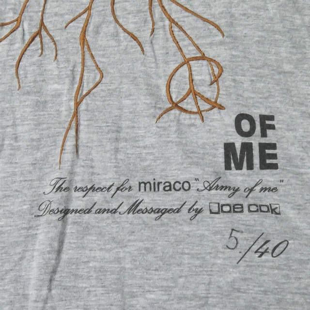 ミラコ ジョーコック miraco x Joe cok 別注 日本製 40着限定 ARMY OF ME Tシャツ S グレー 半袖 TEE 刺繍 トップス |  | 06