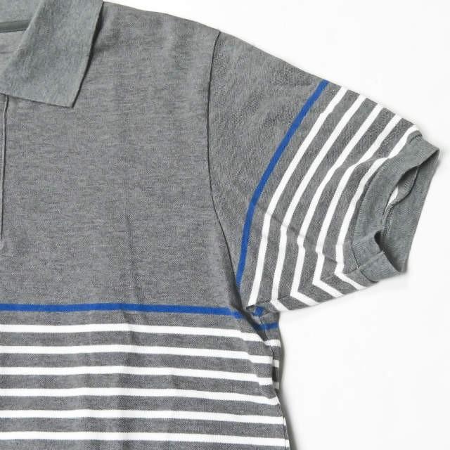 ユニフォームエクスペリメント uniform experiment 日本製 COTTON SEED STITCH BORDER S/S POLO ボーダー鹿の子ポロシャツ UE-110067 1 グレー 半袖 トップス |  | 04