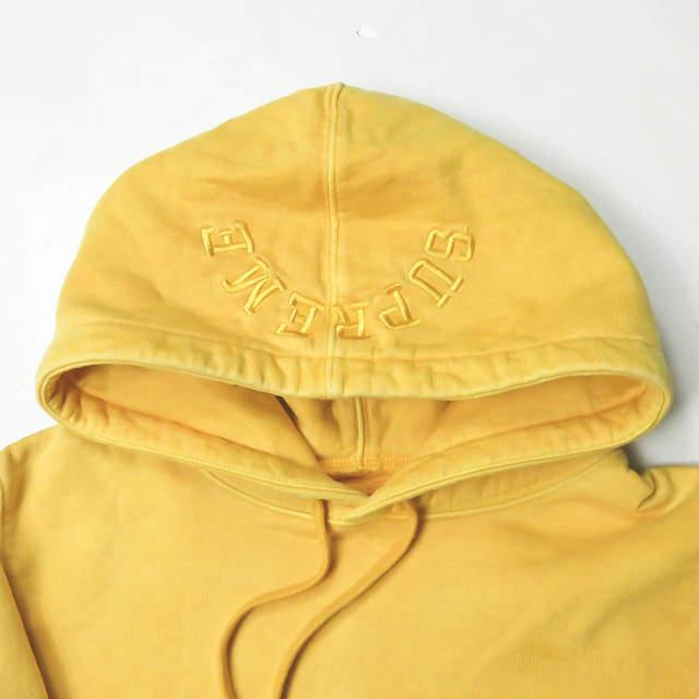 Supreme シュプリーム 17SS Overdyed Hooded Sweatshirt オーバーダイ スウェットプルオーバーパーカー S イエロー ロゴ刺繍  ☆☆j2903 |  | 03