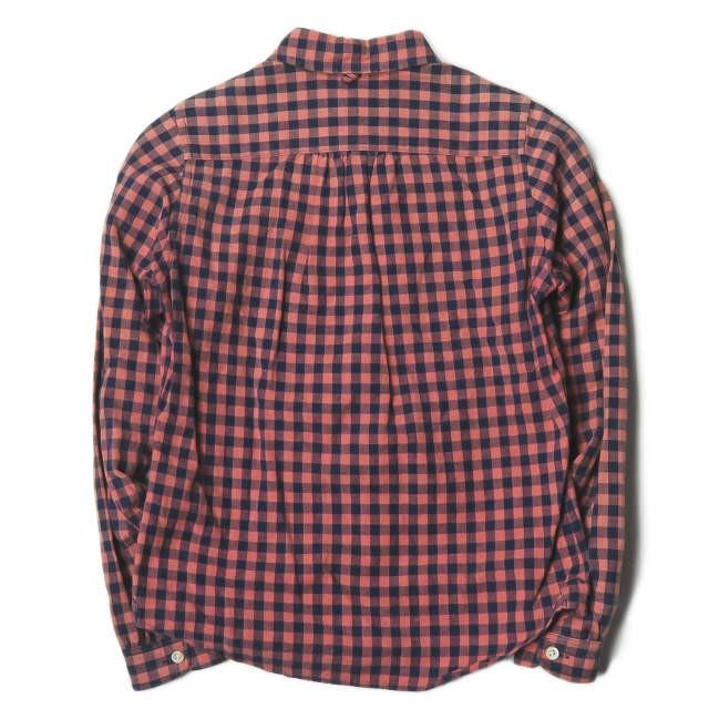 マイヨ maillot 日本製 Sunset Gingham B.D. Shirts サンセットギンガムチェックBDシャツ MAS-003 0 サーモンピンク/ネイビー strato レディース |  | 01