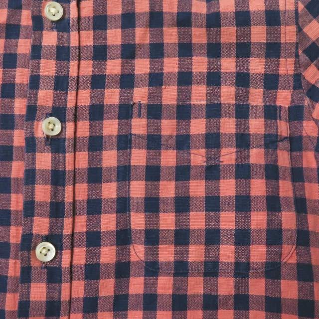 マイヨ maillot 日本製 Sunset Gingham B.D. Shirts サンセットギンガムチェックBDシャツ MAS-003 0 サーモンピンク/ネイビー strato レディース |  | 03