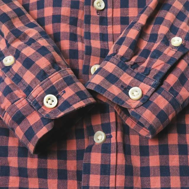 マイヨ maillot 日本製 Sunset Gingham B.D. Shirts サンセットギンガムチェックBDシャツ MAS-003 0 サーモンピンク/ネイビー strato レディース |  | 06
