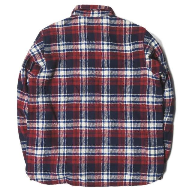 ネセサリーオアアンネセサリー Necessary or unnecessary 日本製 フランネルチェックワークシャツ 90010973 3 レッド/ネイビー 長袖 NOUN トップス |  | 01