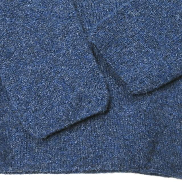 NOR' EASTERLY ノアイースターリー スコットランド製 CREW NECK SWEATER シェットランドウール クルーネックニット 38 ネイビー セーター トップス |  | 04