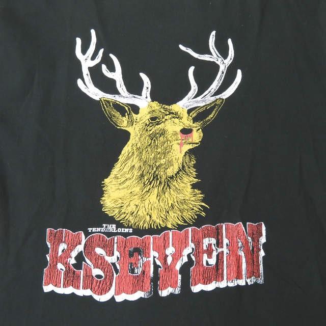 テンダーロイン TENDERLOIN 日本製 T-TEE 2 トナカイプリントTシャツ L ブラック 半袖 KSEVEN 鼻血 トップス |  | 05
