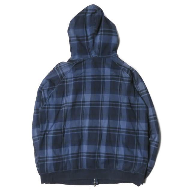 ア ベイシング エイプ A BATHING APE 日本製 チェック スウェットフルジップパーカー L ネイビー ラブジェネ ラグラン BAPE トップス |  | 01