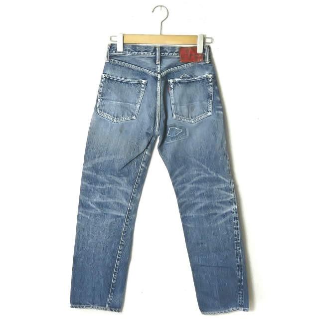 キャピタル KAPITAL 日本製 リペア&ダメージ加工 セルビッチテーパードデニムパンツ 29 インディゴ ボタンフライ KIRO HIRATA ジーンズ |  | 01