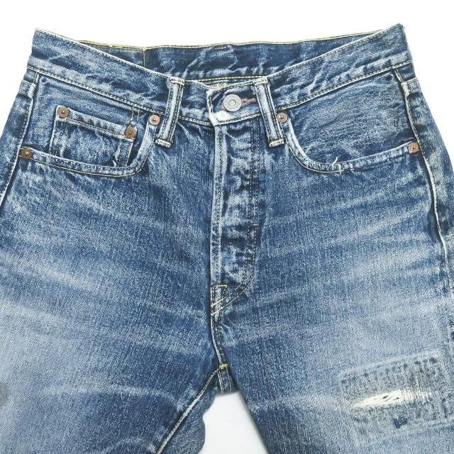 キャピタル KAPITAL 日本製 リペア&ダメージ加工 セルビッチテーパードデニムパンツ 29 インディゴ ボタンフライ KIRO HIRATA ジーンズ |  | 03