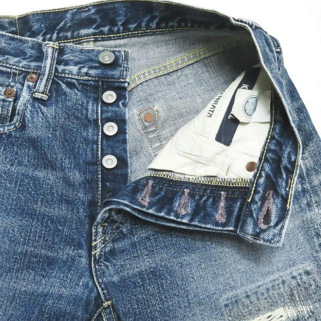 キャピタル KAPITAL 日本製 リペア&ダメージ加工 セルビッチテーパードデニムパンツ 29 インディゴ ボタンフライ KIRO HIRATA ジーンズ |  | 04