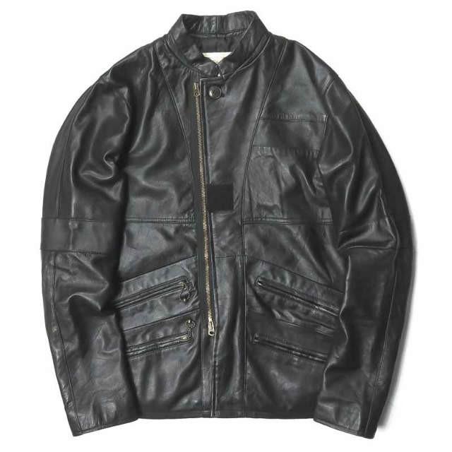 インク ink Remake Leather Riders Jacket Edward リメイクレザーライダースジャケット M ブラック 革ジャン ブルゾン シングル 羊革 アウター | 
