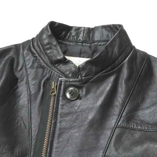 インク ink Remake Leather Riders Jacket Edward リメイクレザーライダースジャケット M ブラック 革ジャン ブルゾン シングル 羊革 アウター |  | 03