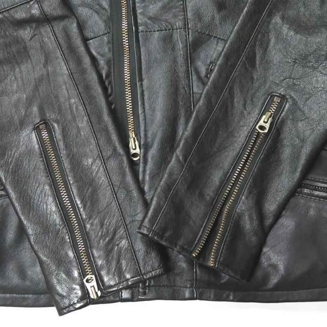 インク ink Remake Leather Riders Jacket Edward リメイクレザーライダースジャケット M ブラック 革ジャン ブルゾン シングル 羊革 アウター |  | 09