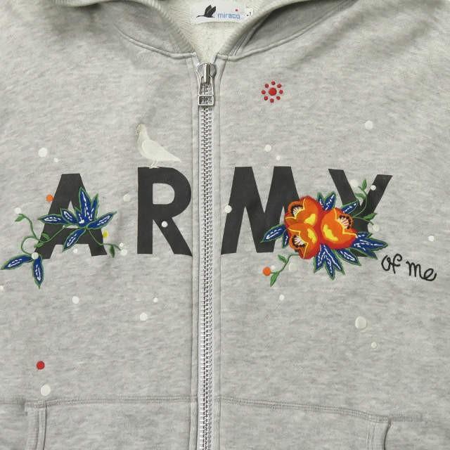 ミラコ miraco 日本製 ARMY OF ME スウェットジップパーカー L グレー ダブルジップ トップス |  | 04