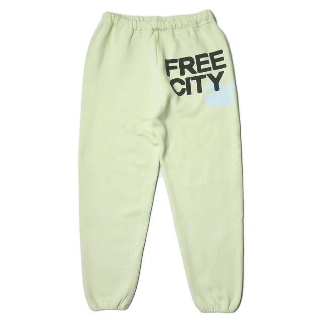 フリーシティ Freecity アメリカ製 Rib Sweat Pants ブランドロゴプリント スウェットパンツ M ライトグリーン イージー ボトムス J3317 Loopヤフーショッピング店 通販 Yahoo ショッピング
