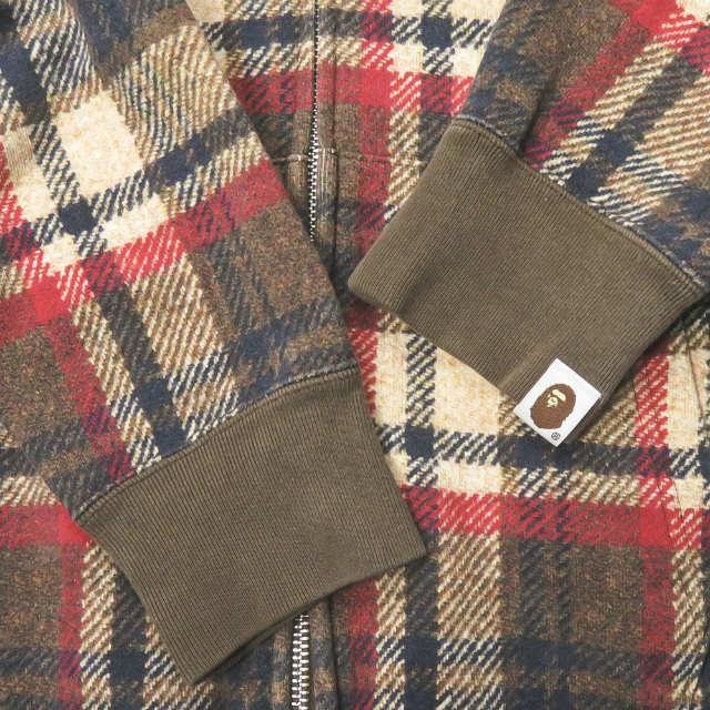 ア ベイシング エイプ A BATHING APE 日本製 ラブジェネチェック スウェットフルジップパーカー 1860-115-035 S レッド/ベージュ等 BAPE トップス |  | 05