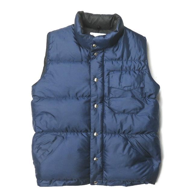 ヘッドポータープラス クレセントダウンワークス HEAD PORTER PLUS x Crescent Down Works 別注 アメリカ製 DOWN VEST ナイロン ダウンベスト M ネイビー | 