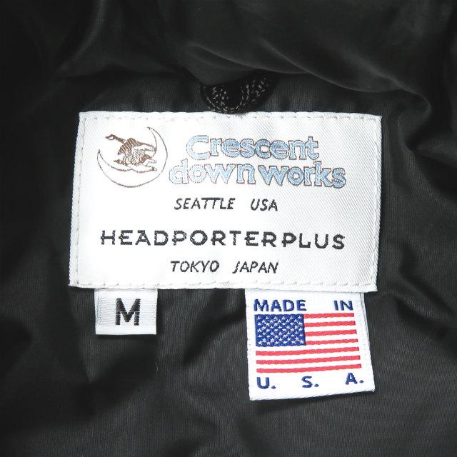 ヘッドポータープラス クレセントダウンワークス HEAD PORTER PLUS x Crescent Down Works 別注 アメリカ製 DOWN VEST ナイロン ダウンベスト M ネイビー |  | 02