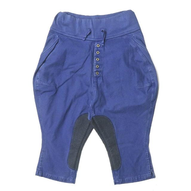キャピタル KAPITAL 日本製 キャンバス ヌーベル乗馬ショートパンツ 2/M ブルー サルエル ピエロ ショーツ クロップド フェルトパッチ ボトムス | 