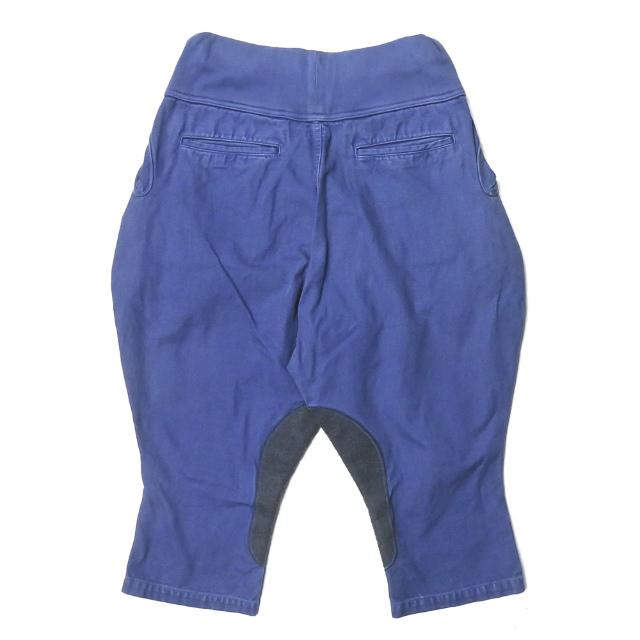 キャピタル KAPITAL 日本製 キャンバス ヌーベル乗馬ショートパンツ 2/M ブルー サルエル ピエロ ショーツ クロップド フェルトパッチ ボトムス |  | 01