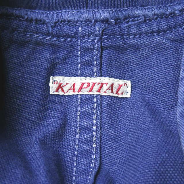 キャピタル KAPITAL 日本製 キャンバス ヌーベル乗馬ショートパンツ 2/M ブルー サルエル ピエロ ショーツ クロップド フェルトパッチ ボトムス |  | 02