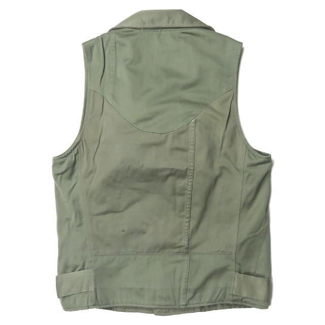 インク ink 日本製 Remake Riders Vest リメイクライダースベスト M オリーブ ジレ フランス軍 F2ジャケット 解体 再構築 ミリタリー トップス |  | 01
