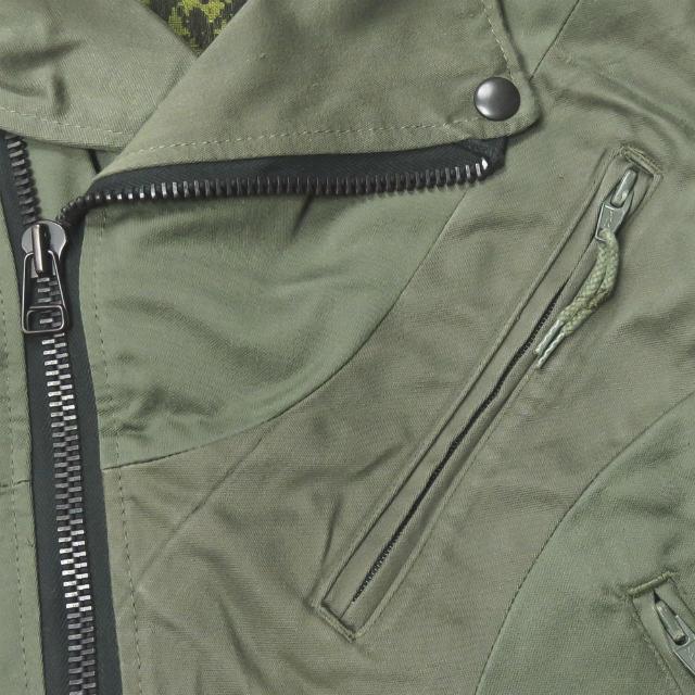 インク ink 日本製 Remake Riders Vest リメイクライダースベスト M オリーブ ジレ フランス軍 F2ジャケット 解体 再構築 ミリタリー トップス |  | 05