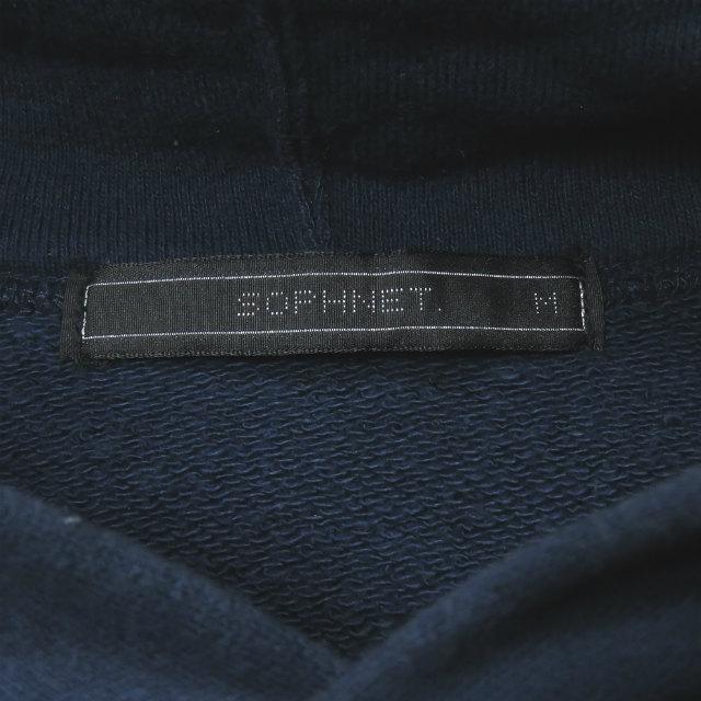 ソフネット SOPHNET. 17AW 日本製 STAR EMBROIDERY PULL OVER HOODY  スター刺繍スウェットプルオーバーパーカー SOPH-178081 M ネイビー トップス