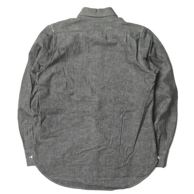 ヘラーズカフェ Heller's cafe 日本製 Black Chambray Shirts