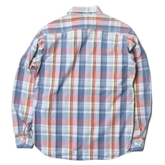 エンジニアードガーメンツ Engineered Garments アメリカ製 Work Shirt Madras Check マドラスチェック ワークシャツ Xs ブルー 長袖 トップス J3485 Loopヤフーショッピング店 通販 Yahoo ショッピング