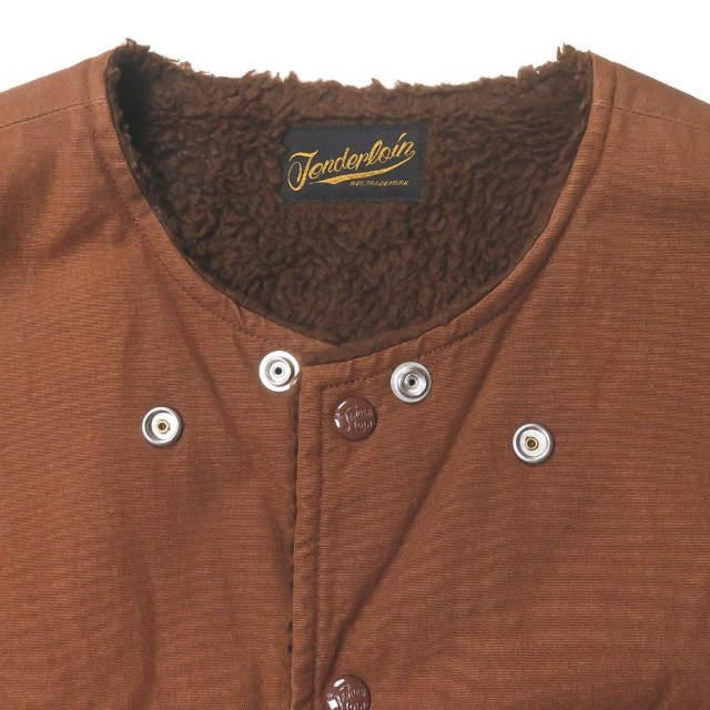 TENDERLOIN テンダーロイン 日本製 T-DUCK VEST 裏ボア ダックベスト S ブラウン ジレ トップス j3590 |  | 03