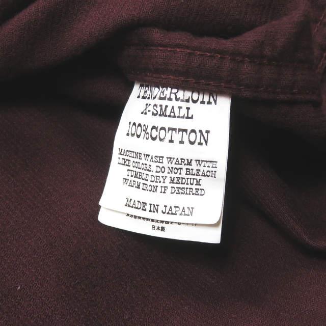 TENDERLOIN テンダーロイン 日本製 T-CORDUROY SHT コーデュロイオープンカラーシャツ XS バーガンディ 長袖 ロゴ刺繍 トップス j3649 |  | 07