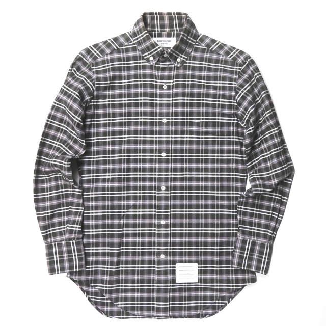 トムブラウン THOM BROWNE オックスフォードシャツ 小襟ラウンドカラー 