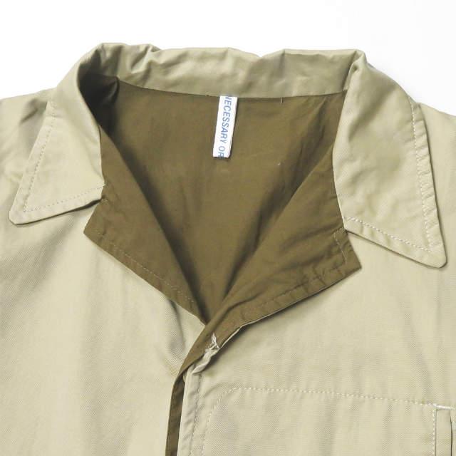 Necessary or unnecessary ネセサリーオアアンネセサリー コットンツイルワークジャケット 90010764 L NOUN マンボラマ ブルゾン j3729 |  | 03