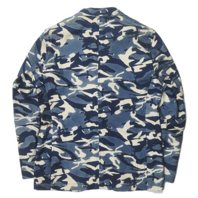 SOPHNET. ソフネット INDIGO CAMOUFLAGE 2 BUTTON JACKET インディゴカモフラージュ2Bジャケット SOPH-160041 S ブルー テーラード j3772 |  | 01