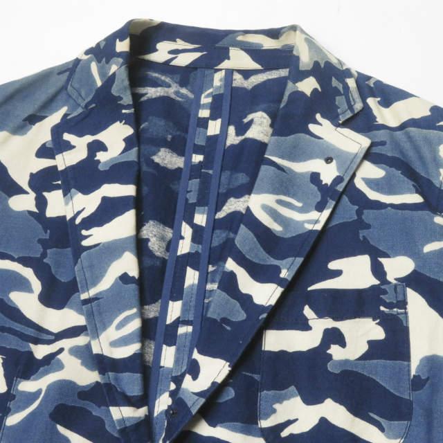 SOPHNET. ソフネット INDIGO CAMOUFLAGE 2 BUTTON JACKET インディゴカモフラージュ2Bジャケット SOPH-160041 S ブルー テーラード j3772 |  | 02