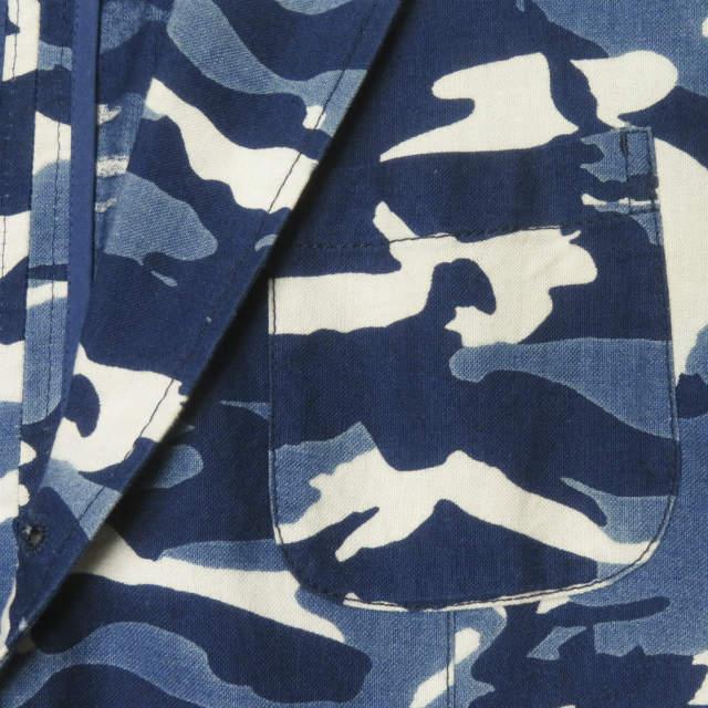 SOPHNET. ソフネット INDIGO CAMOUFLAGE 2 BUTTON JACKET インディゴカモフラージュ2Bジャケット SOPH-160041 S ブルー テーラード j3772 |  | 03