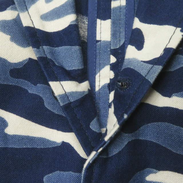 SOPHNET. ソフネット INDIGO CAMOUFLAGE 2 BUTTON JACKET インディゴカモフラージュ2Bジャケット SOPH-160041 S ブルー テーラード j3772 |  | 04