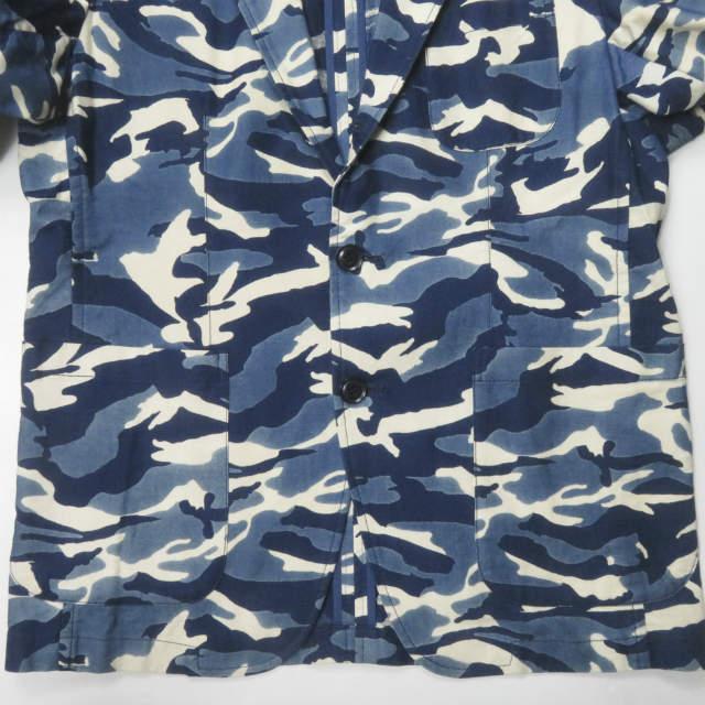 SOPHNET. ソフネット INDIGO CAMOUFLAGE 2 BUTTON JACKET インディゴカモフラージュ2Bジャケット SOPH-160041 S ブルー テーラード j3772 |  | 05