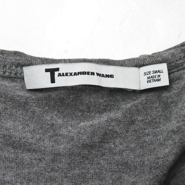 ティーバイアレキサンダーワン T by ALEXANDER WANG レーヨンVネックポケットTシャツ S グレー 半袖 カットソー トップス |  | 02