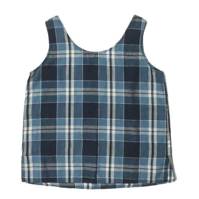 オアスロウ orslow 日本製 コットンリネンノースリーブチェックブラウス 1 ネイビー ベスト プルオーバー シャツ トップス |  | 01