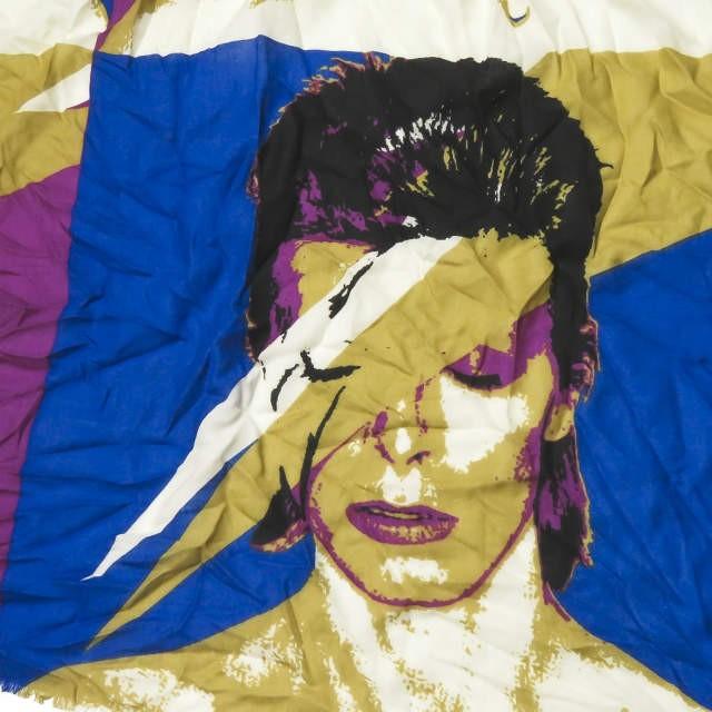 ヤーンツ YARNZ David Bowie Yarnz Lightning Square Scarf デヴィッドボウイ スクエアスカーフ マルチ ストール 大判 |  | 02