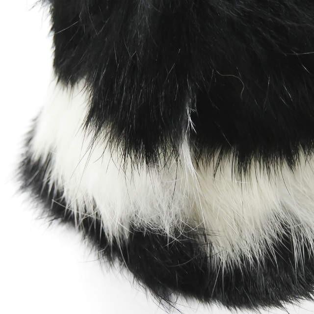 リミフゥ LIMI feu ロングファーレザーブレスレット ブラック バングル ワイド アクセサリー |  | 04