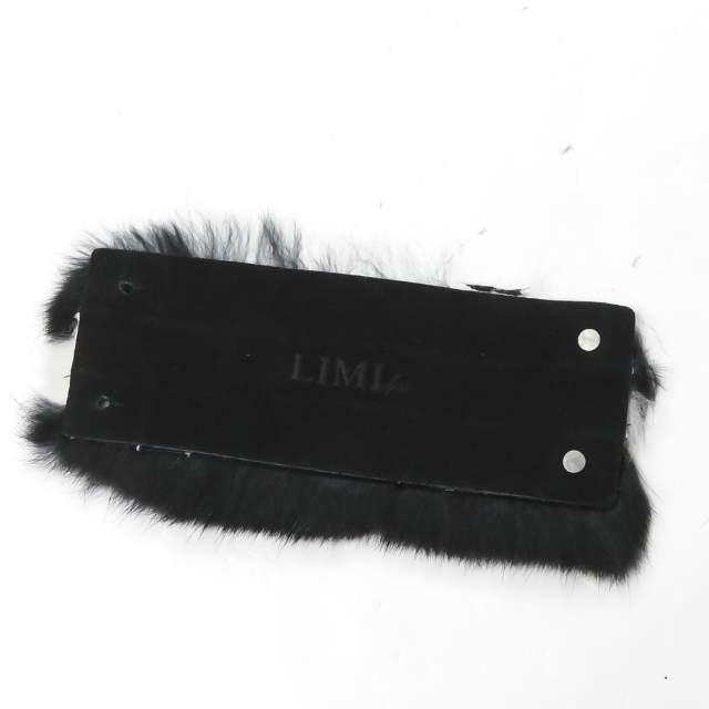 リミフゥ LIMI feu ロングファーレザーブレスレット ブラック バングル ワイド アクセサリー |  | 06