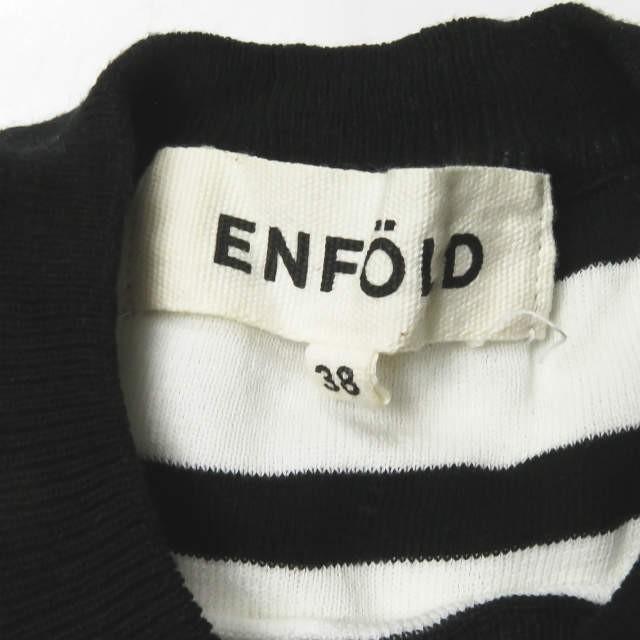 エンフォルド ENFOLD コットンクルーネックボーダーノースリーブニット 3007S170-1500 38 ブラック セーター ハイゲージ トップス |  | 02