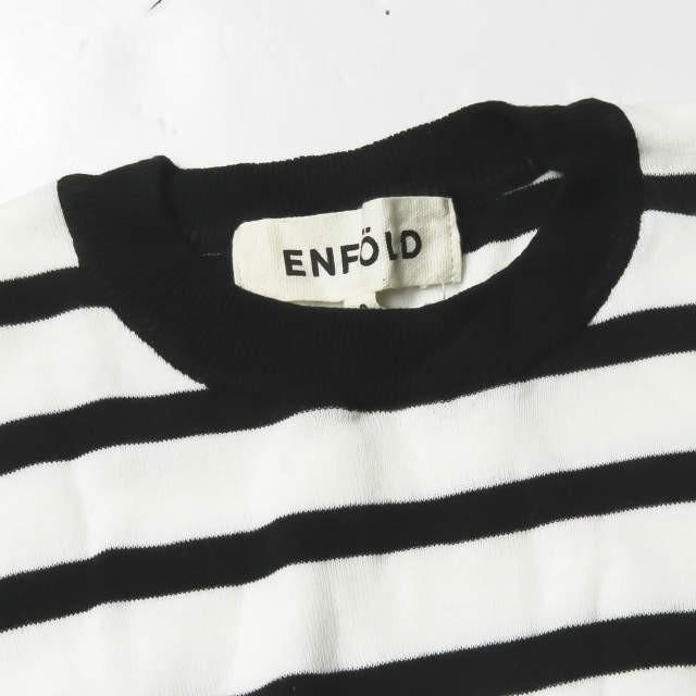 エンフォルド ENFOLD コットンクルーネックボーダーノースリーブニット 3007S170-1500 38 ブラック セーター ハイゲージ トップス |  | 03